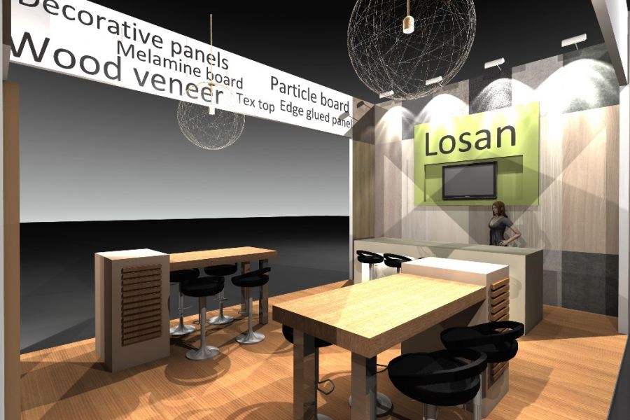 Ontwerp beursstand Losan
