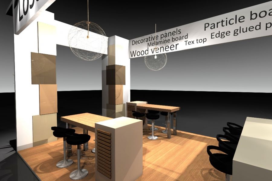 Ontwerp beursstand Losan