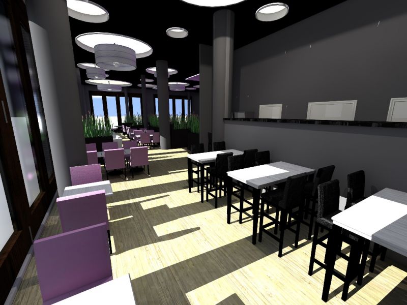 Ontwerp inrichting lounge cafe